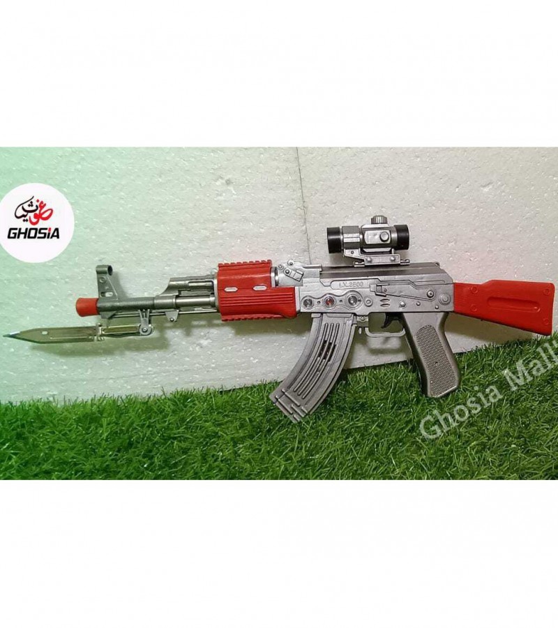 Battery Operated Musical sound and Flashing Lights_Gun Toy for Kids-3500F