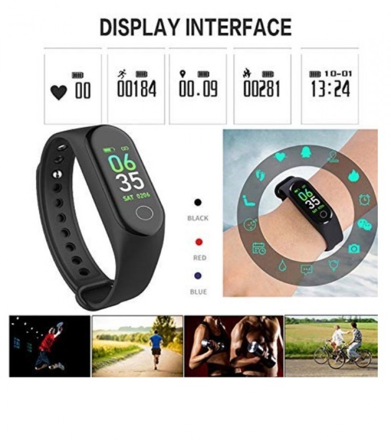 M3 Band Sport Wristband Blood Pressure Monitor Heart Rate For Android And Ios