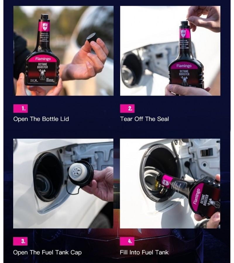 Flamingo Octane Booster Car Fuel Injector Cleaner Petrol Saver Additive