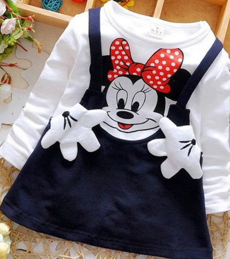 Baby Girl Minnie Mouse Cotton Long Sleeve Shirt