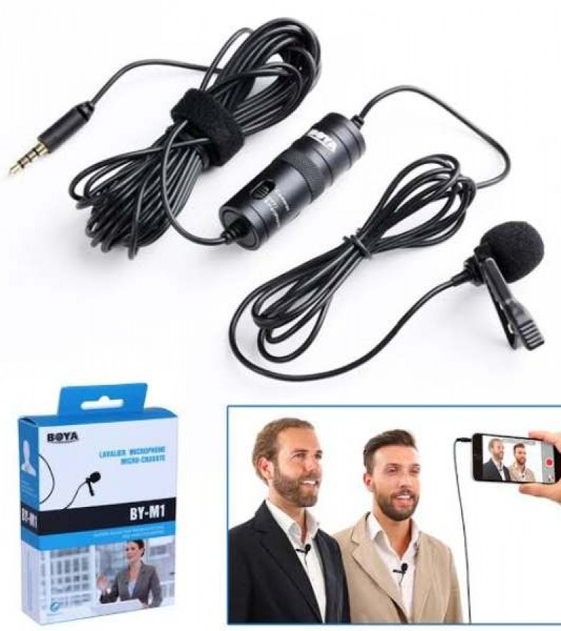 BOYA BY-M1 Omnidirectional Lavalier Collar Microphone for DSLR Camera/Computers/Mobile/Smartphones