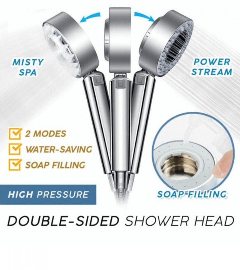 Double Sided Handheld Shower High Pressure Shower Head Double Sided Spray Shower SPA Shower Head Sho