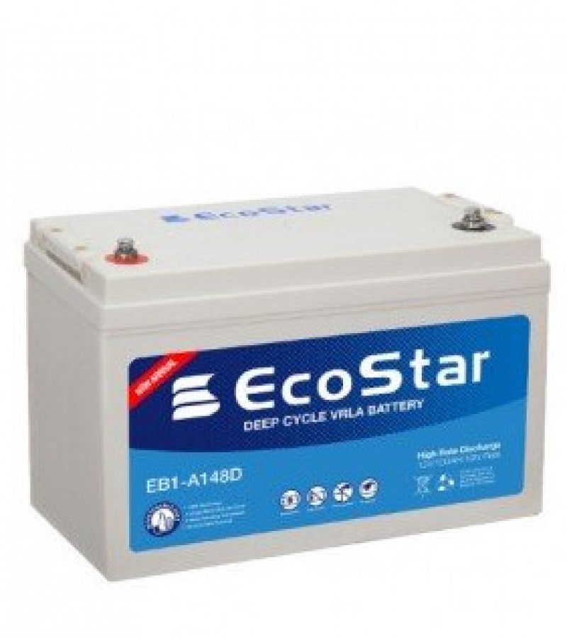 EcoStar Battery EB1-A148D – 100 Amp - Deep Cycle - Easy Installation