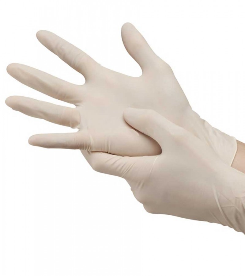 Latex Examination Safety Hand Gloves – 100 Piece