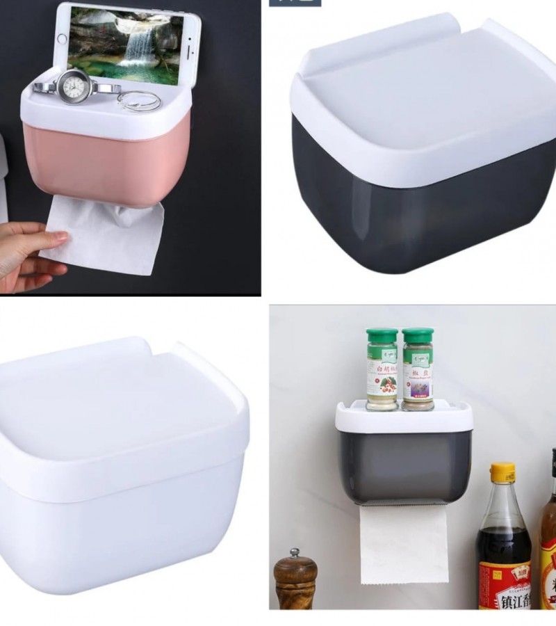 Small Mini Tissue Dispenser for Paper and Phone Wall
