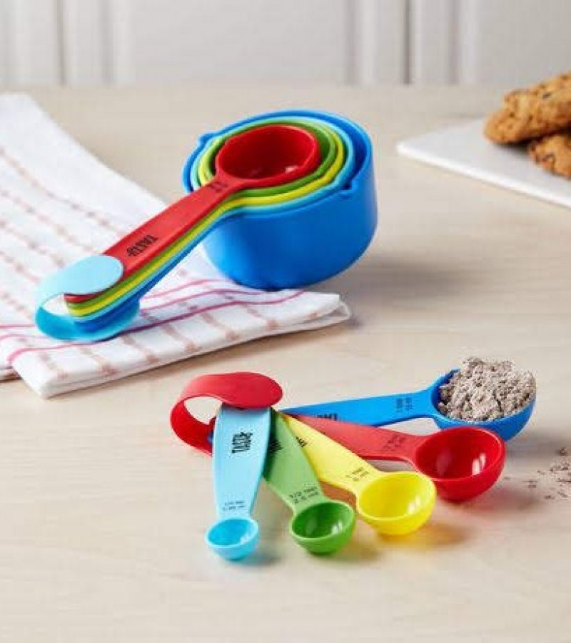 10 Pcs. measure spoon and cups Multi Color