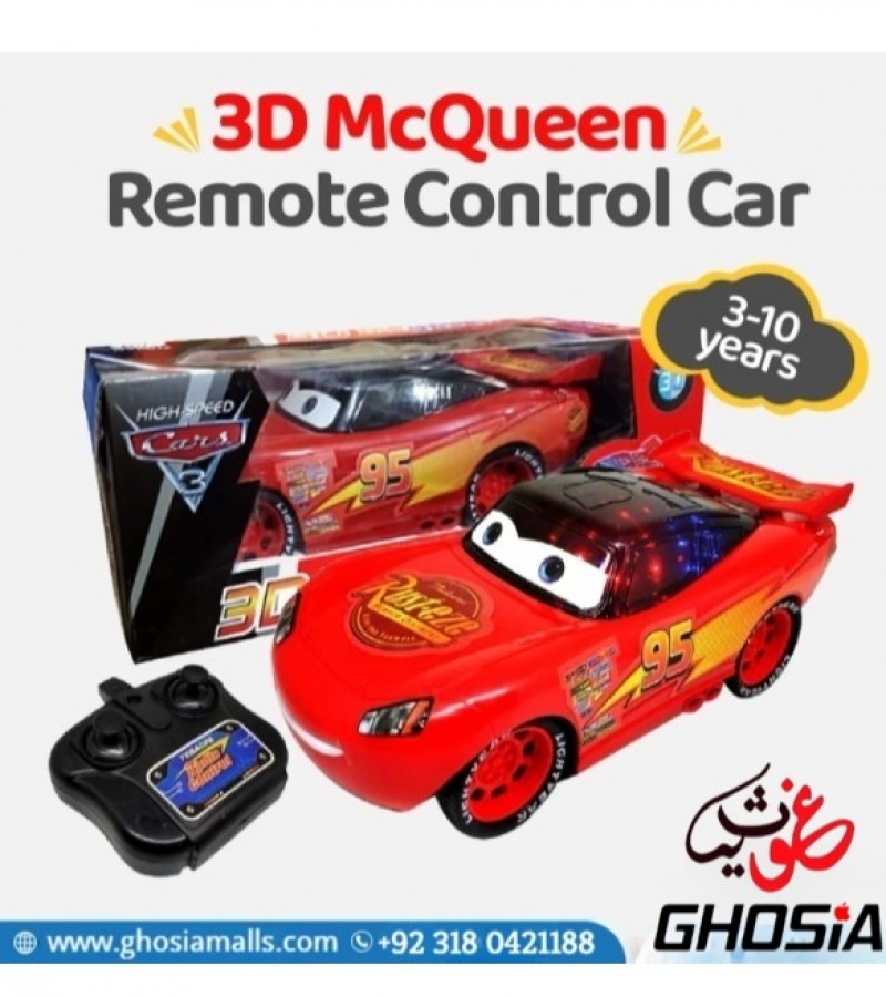 3D McQueen Multifunction Remote Control Car With Multicolor Lights-6356