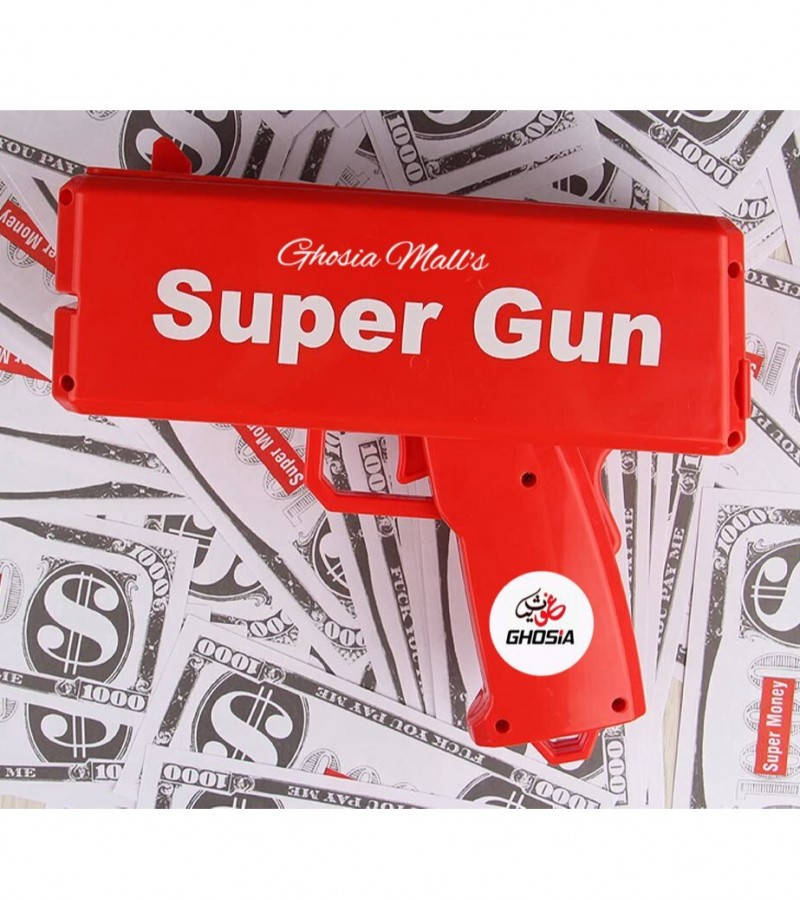 Cash Cannon Spray Money_Gun Money Rain Toy _Spit_ Banknotes_ Gun_ Red Best Gift - Ghosia Mall's
