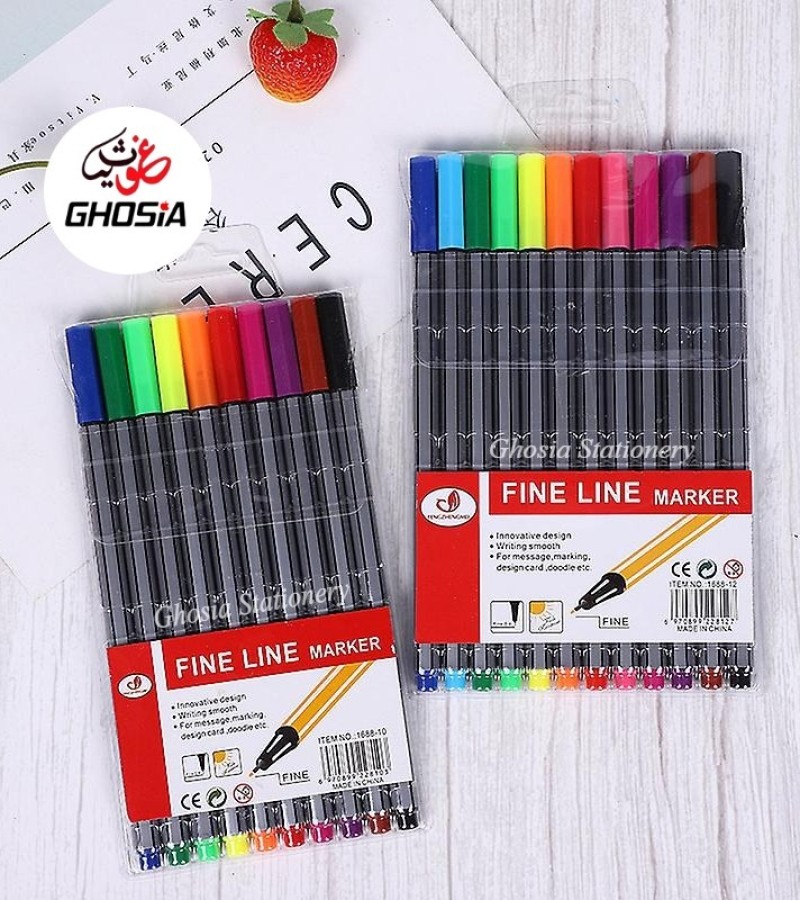 Graffiti Fineliners Set Gift Drawing Art Line Pen 12 Colors 0.4mm Fiber Pen Marker Superfine Ink