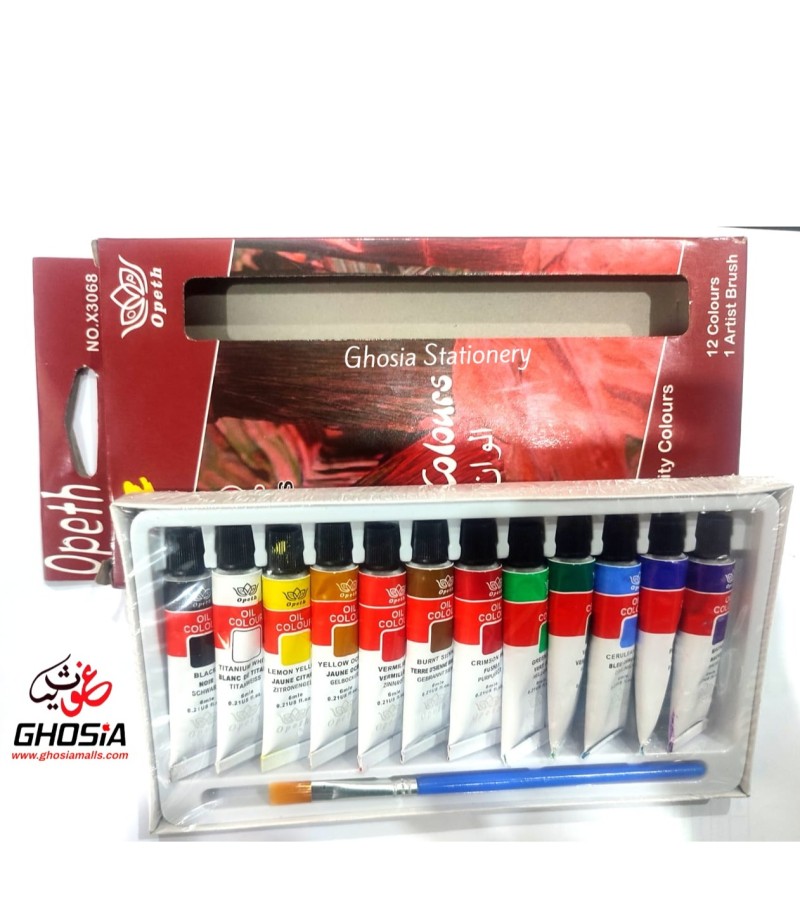 Oil Paint Set – 12 x 6ml Tube Oil-based Vibrant Colors High Pigment Professional Paints