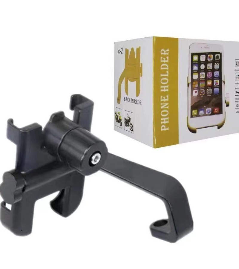 Bike & Bicycle Metal Aluminum Alloy with 360 Degree Rotation Adjustable Phone Holder