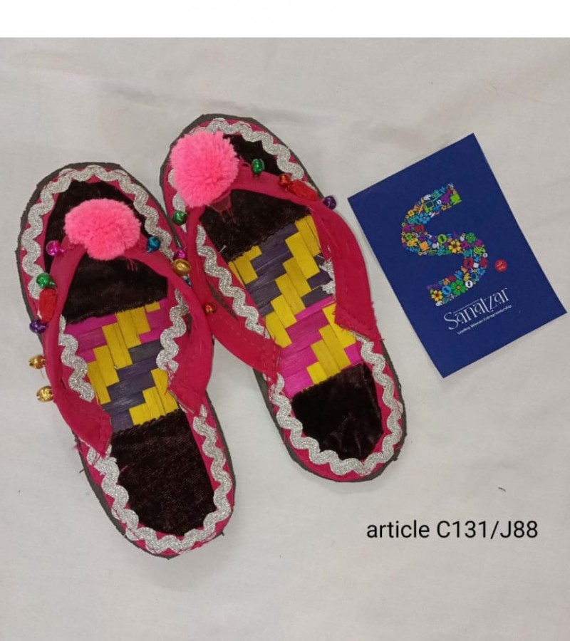 Handmade Baby shoes with pink flower