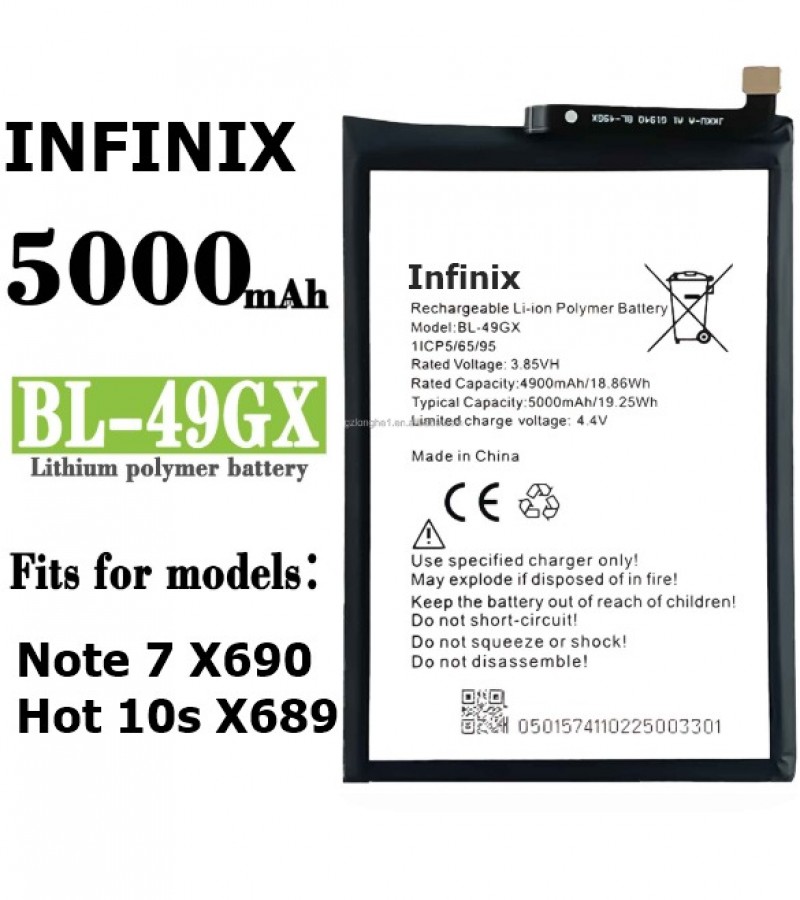 Infinix Note X Battery Replacement Bl Gx Battery With Mah