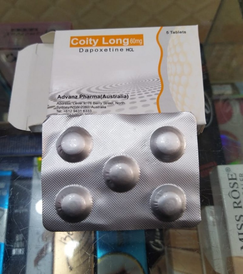 Coity long Depoxetine 60mg Timing Delay 5 Tablets Pack Made in Australia