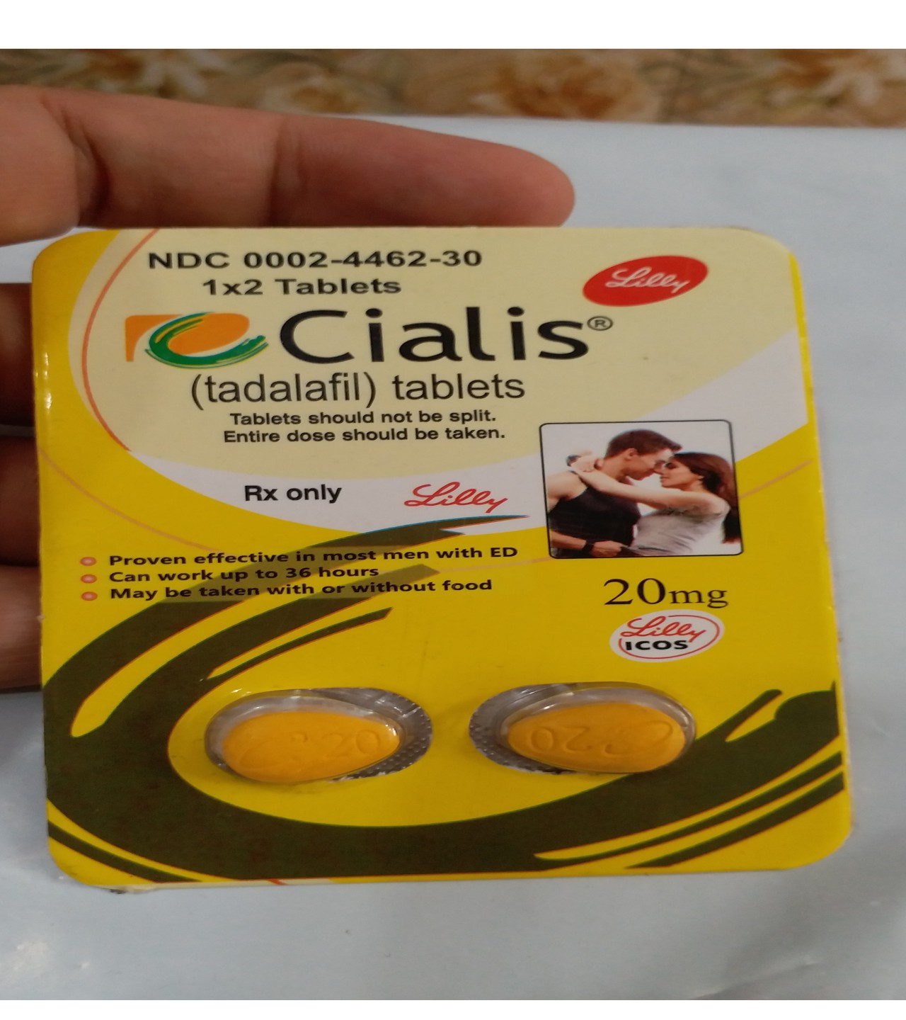 Original Cialis 20mg 2 Tablets Card Made in USA