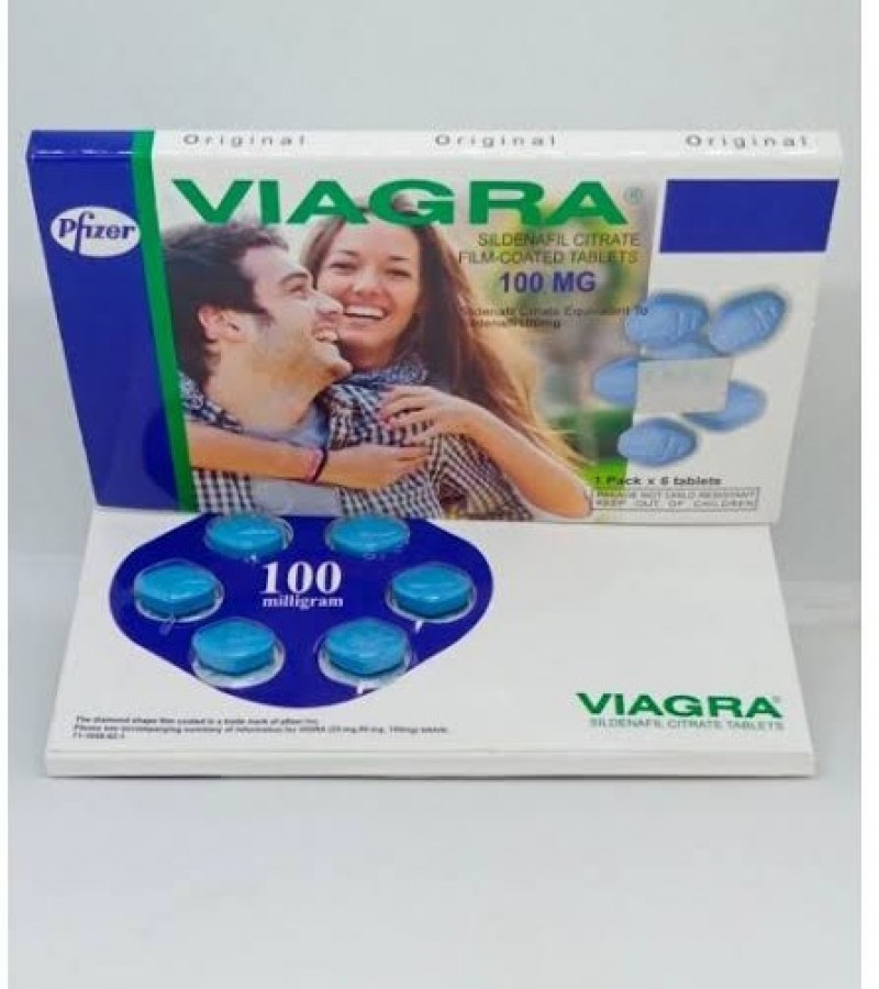Pfizer Viagra 100mg 6 Tablets Card Made In USA