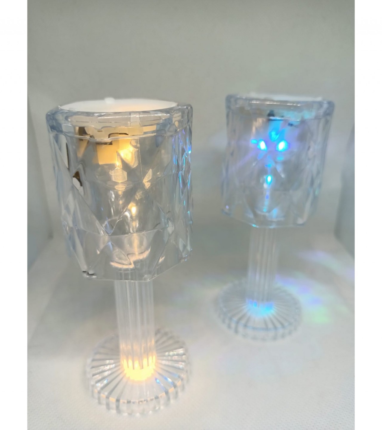 LED Night Light Mini Crystal Diamond Table Lamp Crystal RGB Color Changing Bedside Lamp- KN 477