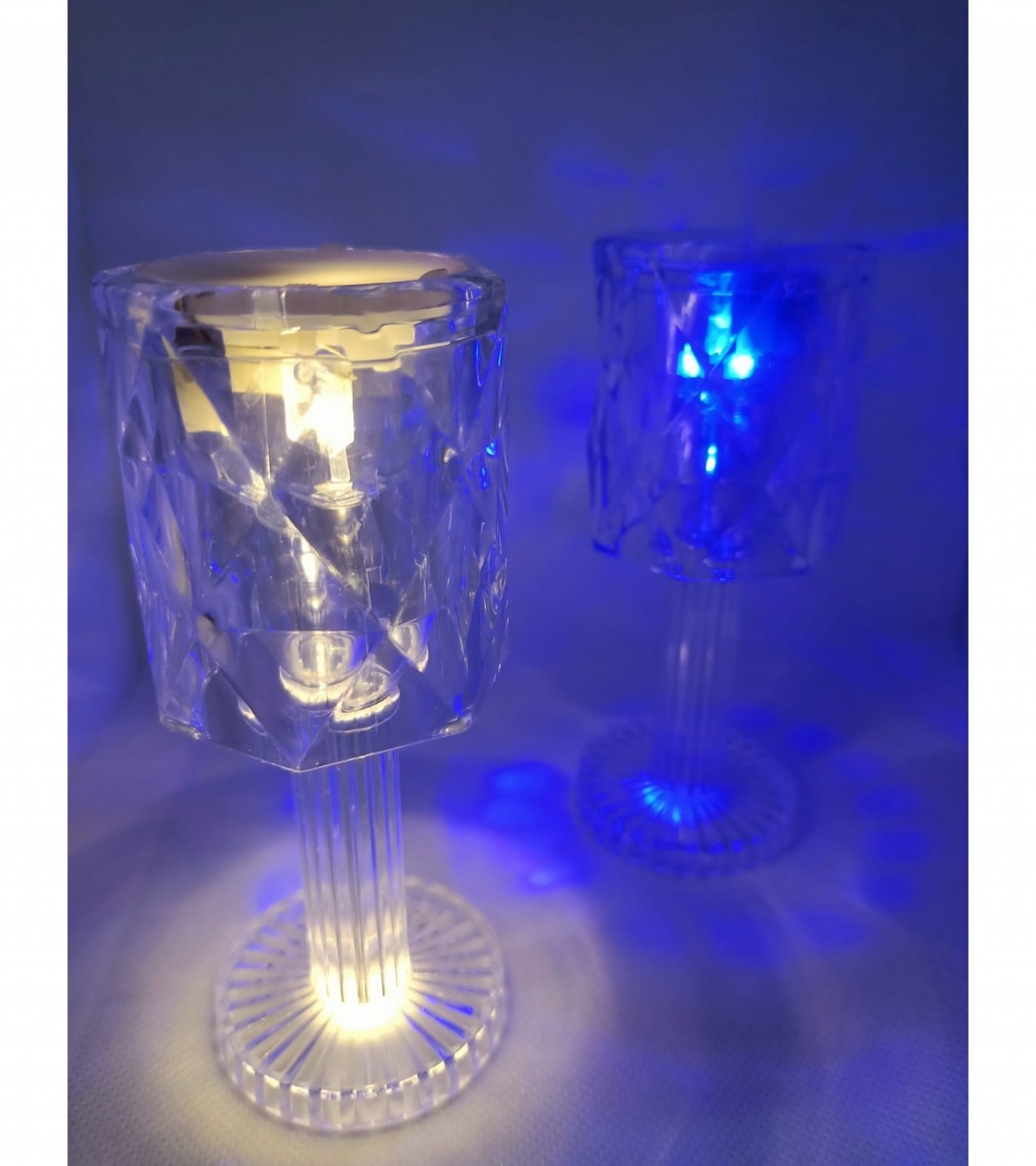 LED Night Light Mini Crystal Diamond Table Lamp Crystal RGB Color Changing Bedside Lamp- KN 477