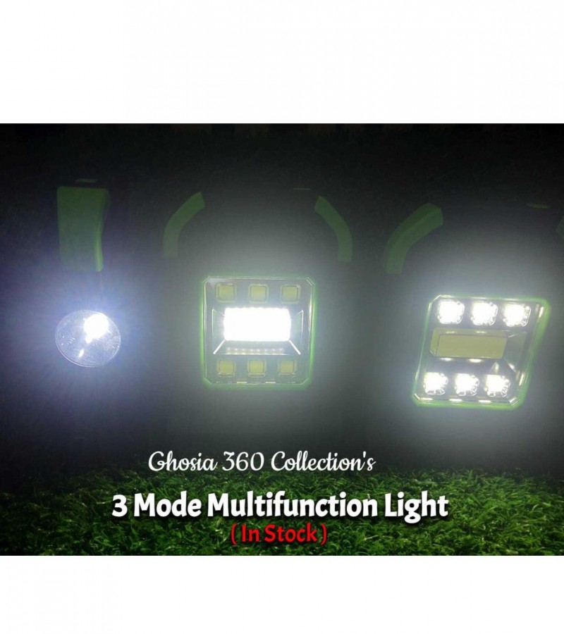 Multifunctional Solar & USB Rechargeable Three Lighting Mode Portable Camping Lamp KN-483