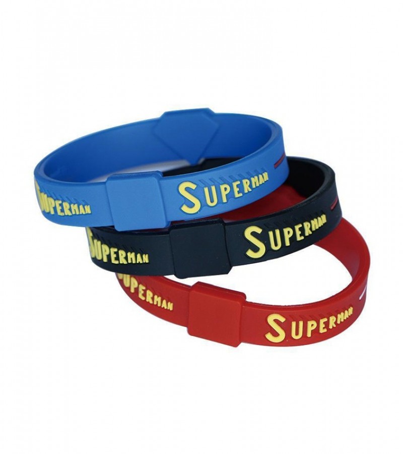 Pack of 3 - Superman Bracelet / Dumbbell and Marvel Thor Hammer For Boys
