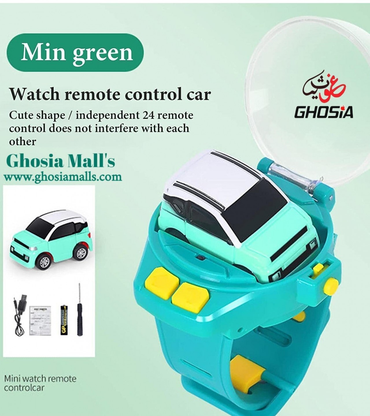 Mini Watch Speedup TeleCar , Rechargeable Watch Remote Control – GS 3511