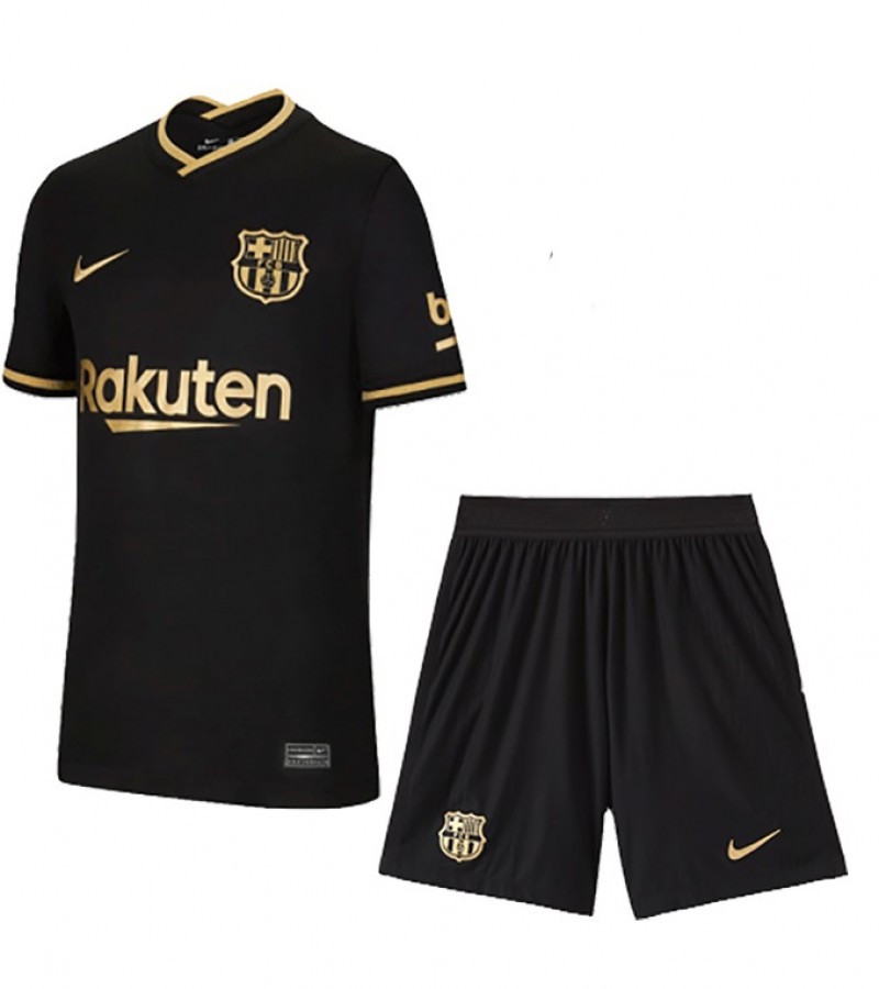 Barcelona Football Kit Away Black with free Football