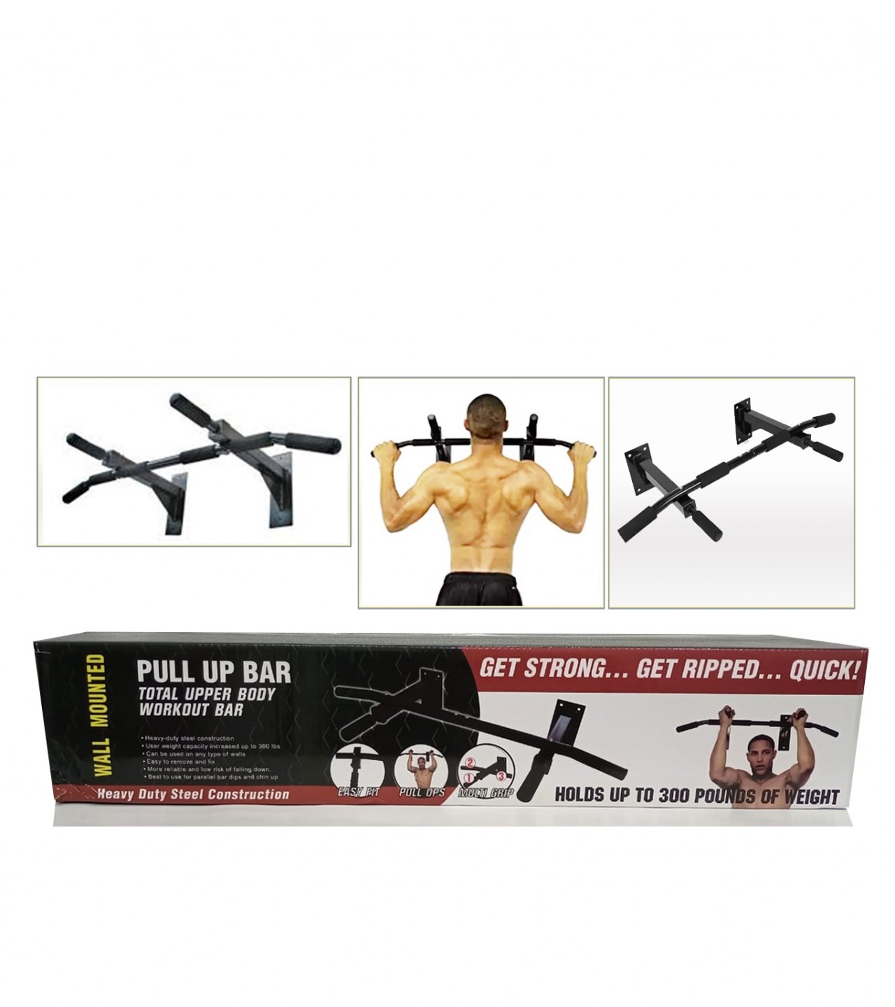 Pull Up Bar Total Upper Body Workout Bar -Wall Mounted