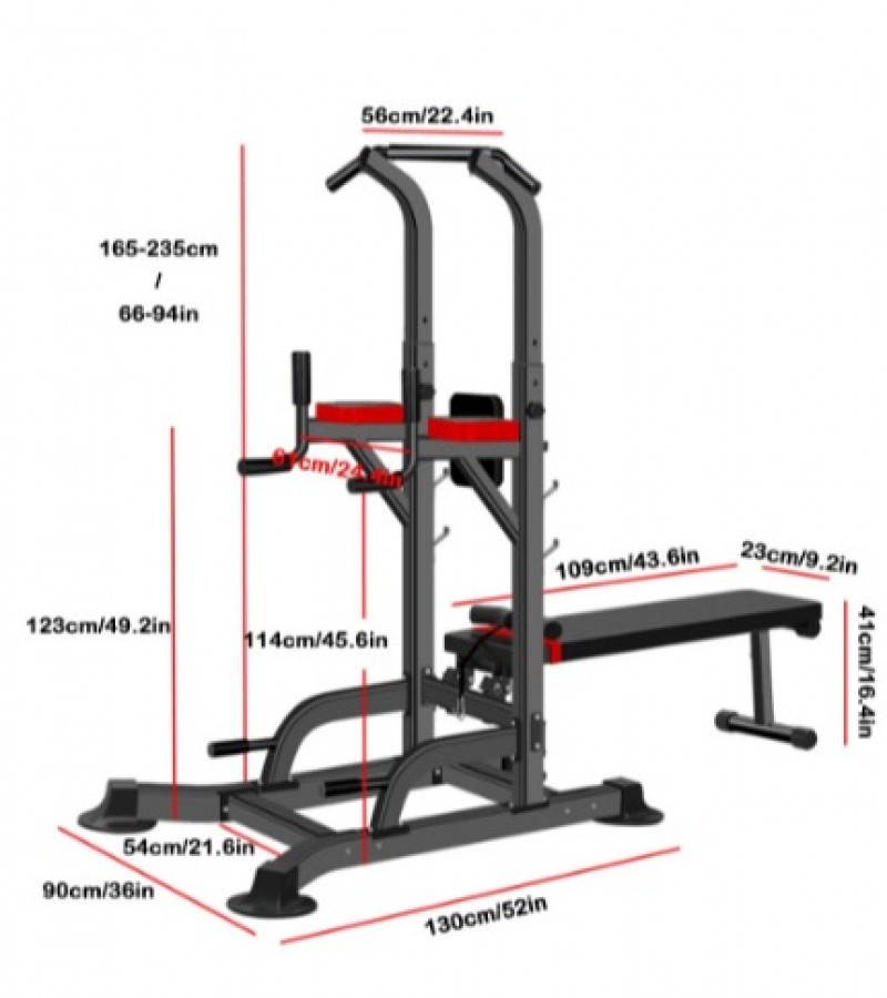 Pull Up Station - Pull Up Bar Power Tower - Chin Up Pull Up Multi-Grip Bar Station