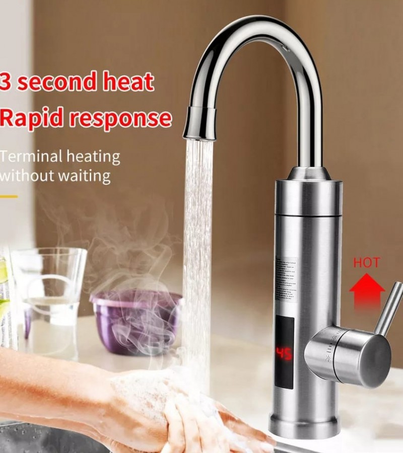 Brand new 220V instant electric heater, hot and cold water supply, stainless steel hot water faucet