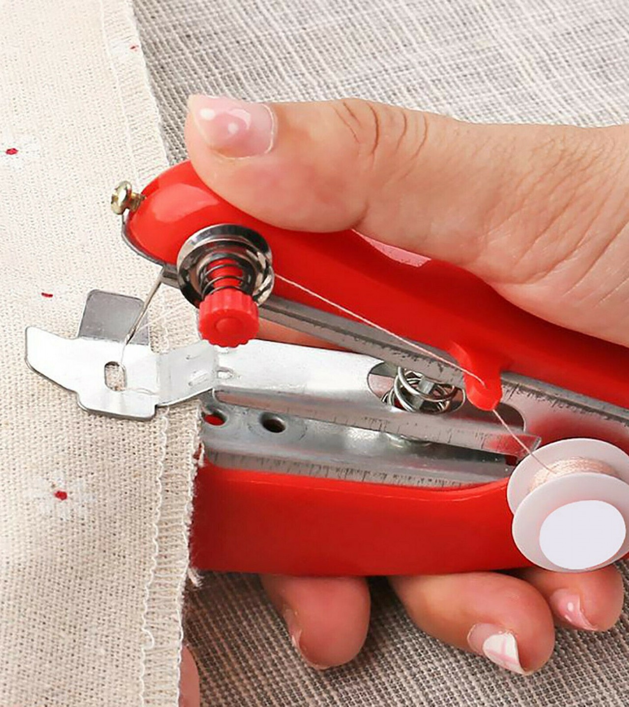 Portable Mini Household Stitch Clothes Fabric Sewing Tool For Use Home Travel - Multi