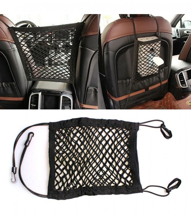 Car Organizer Seat Back Storage Elastic Car Mesh Net Bag Size: 27*30cm