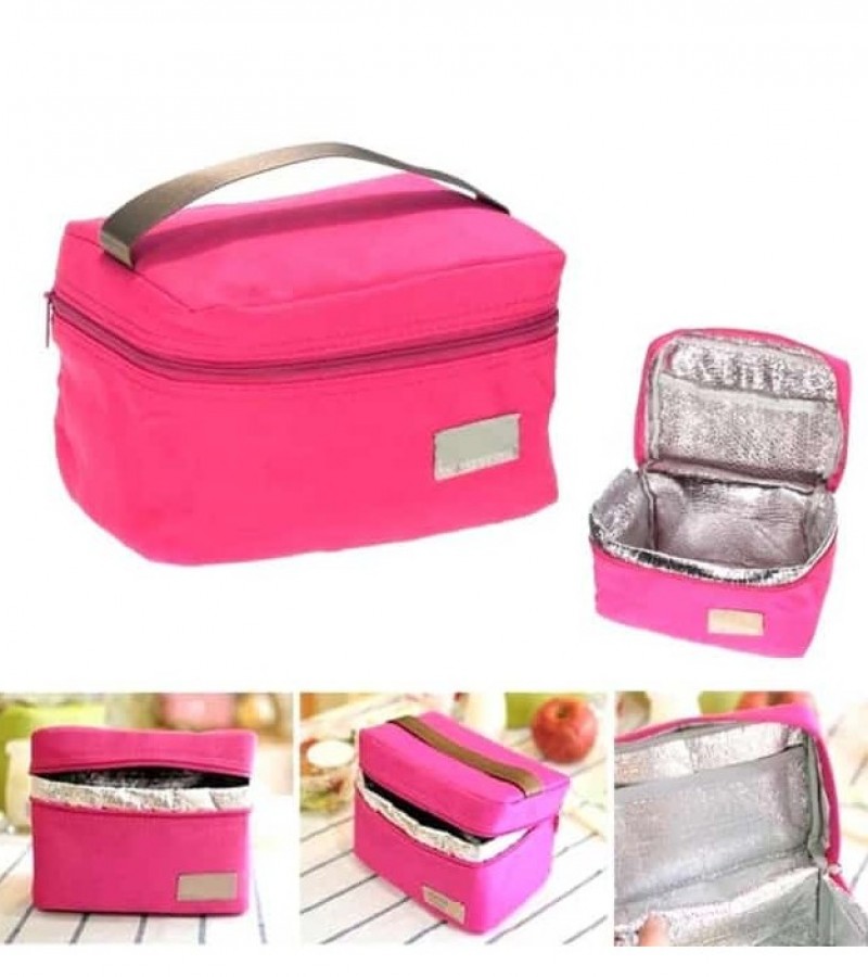 Insulation HOT and COLD Canvas Lunch Bag Fresh Handbag Thickened Aluminum film Bag