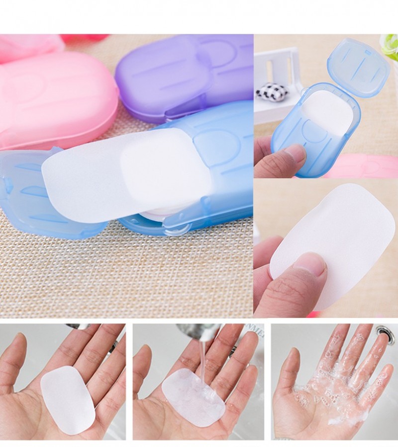 Pocket Paper Soap Washing Hand Bath Clean Scented Slice Sheets - Pack of 1