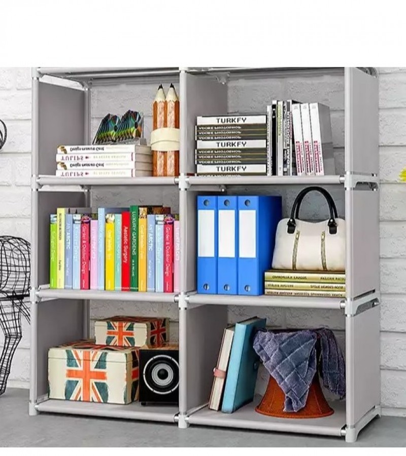 Simple Fashion Book Shelf 4 Layers 6 Compartments