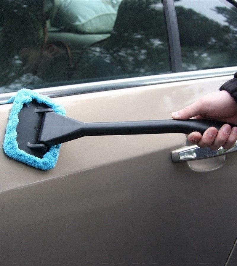 Windshield Easy Cleaner Car Auto Wiper Cleaner with Microfiber Cloth Handle Cleaning Tool