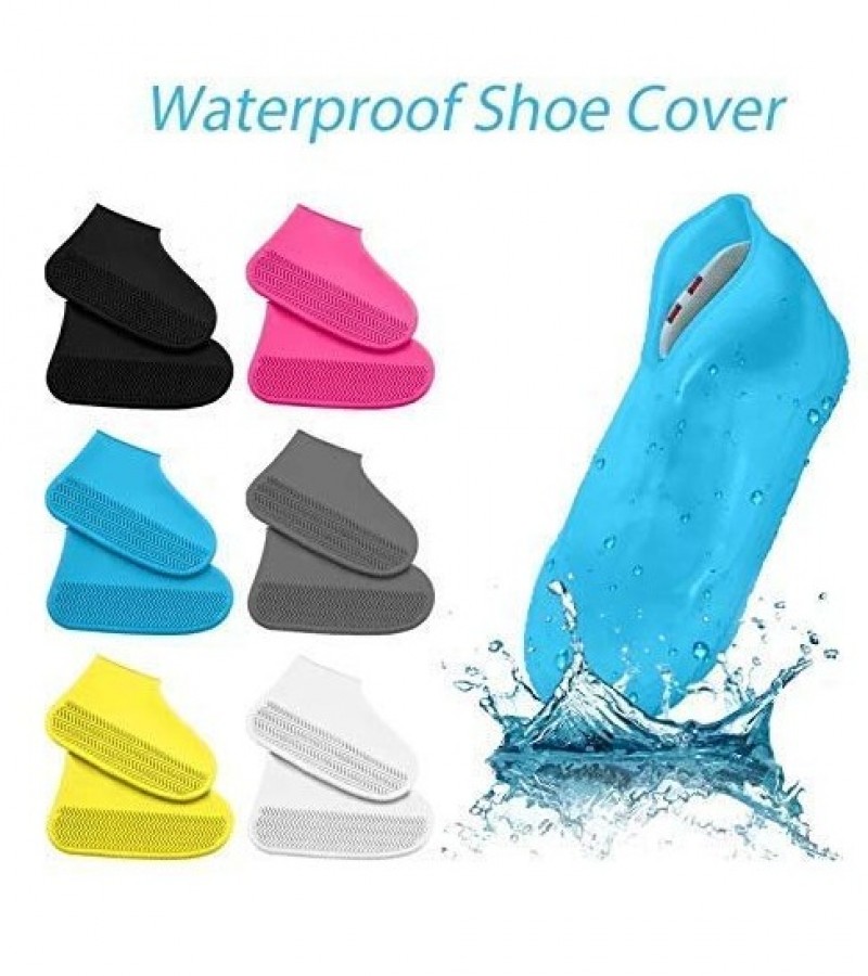 Non-Slip Silicone Rain Boot Shoe Cover Waterproof Reusable Foldable Overshoes Large Size 41 to 45