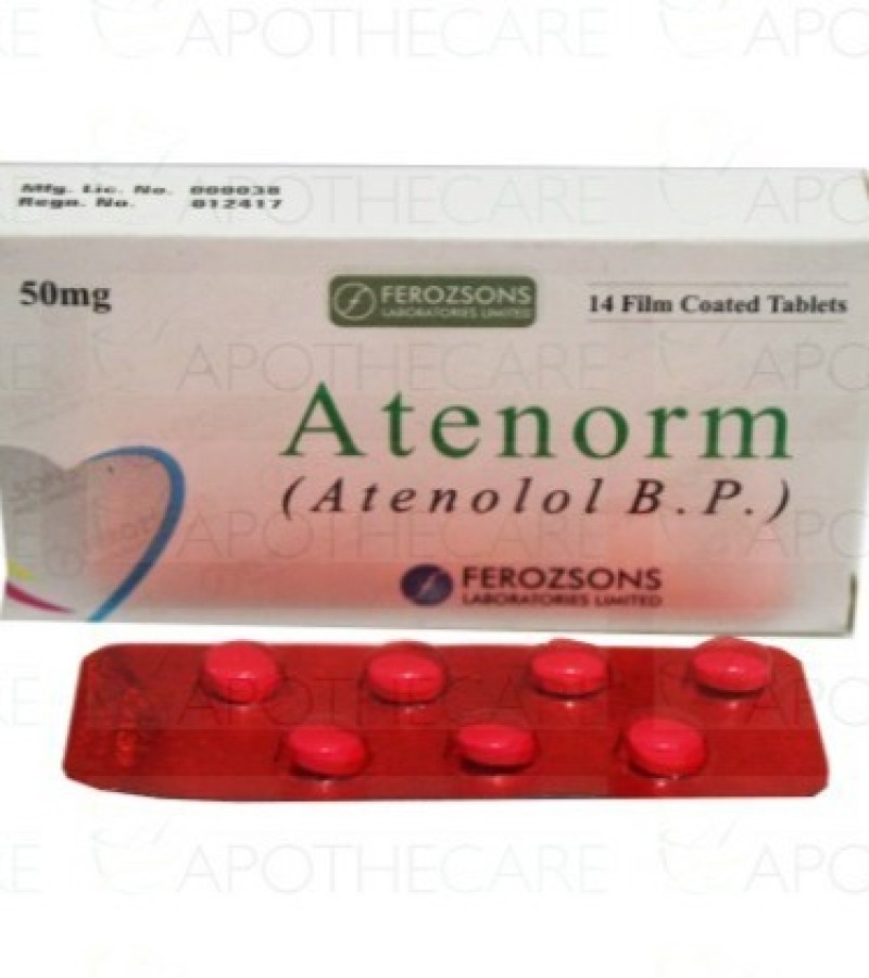 Atenorm 50mg tablets for hypertension /high blood pressure