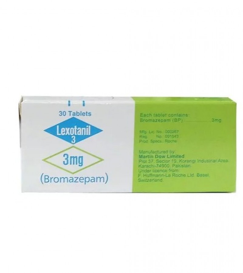 Lexotanil 3mg (Bromazepam 3mg ) tablets .