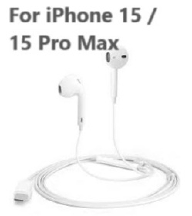 Original iPhone 15 / 15 PRO Max USB-C Earbuds Wired Type C Earphone for Apple iPad MacBook Handfree