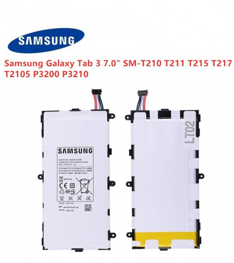Samsung Tab 3 Battery Replacement for SM-T210 T211 T215 T217 T2105 P3200 P3210 with 4000mAh Capacity