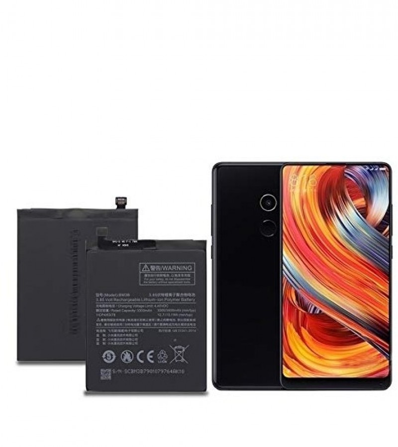 Xiaomi Mi Mix 2 , Mix 2s Battery Replacement BM3B Battery with 3400mAh Capacity - Black