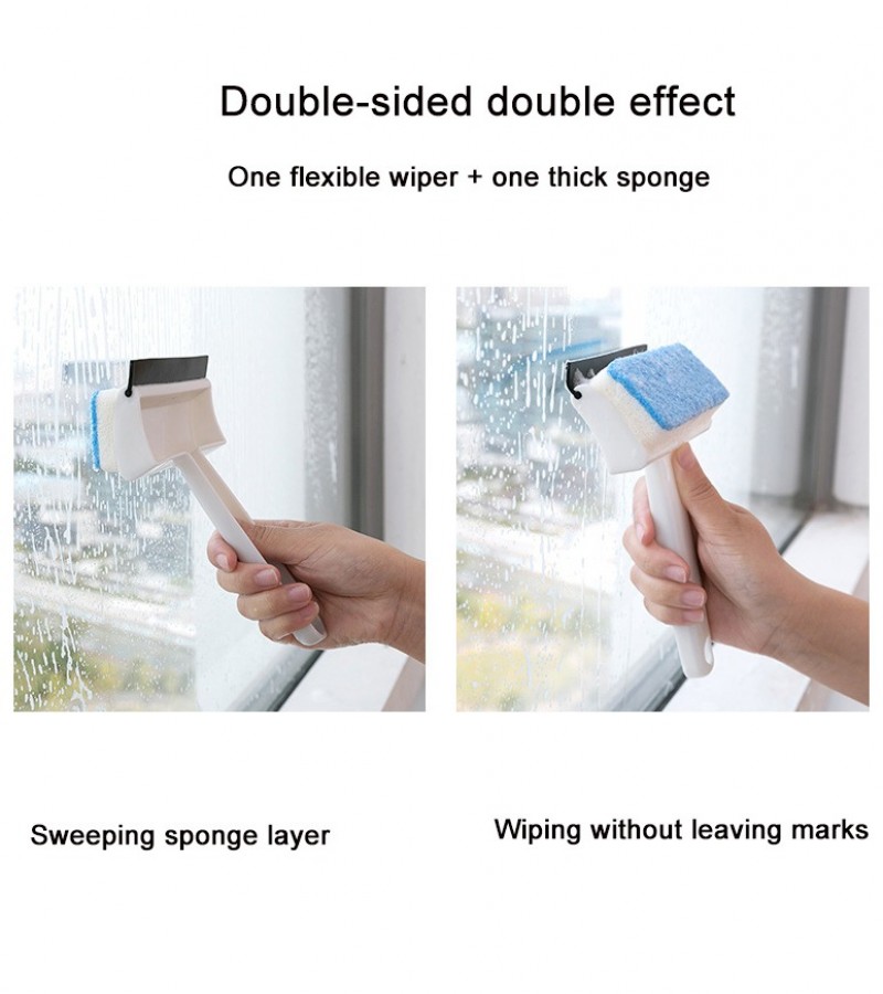 Double Sided Household Glass Window Cleaning Ceramic Tile Bathroom Cleaning Brush Tool