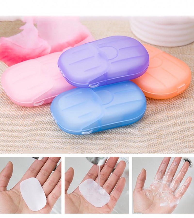 Pocket Paper Soap Washing Hand Bath Clean Scented Slice Sheets - Pack of 1