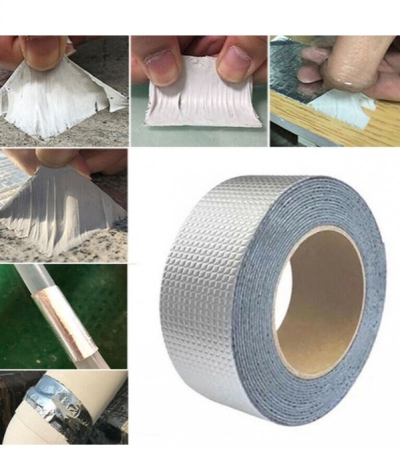 Self Adhesive Super Sticky Aluminum Foil Butyl Rubber Tape Size 50mm x 1.5 Meter