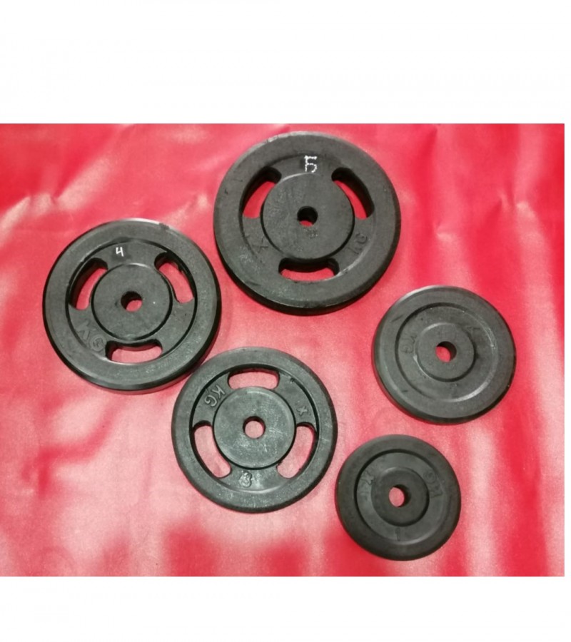 Rubber Coated Plates 3kg Pair Black