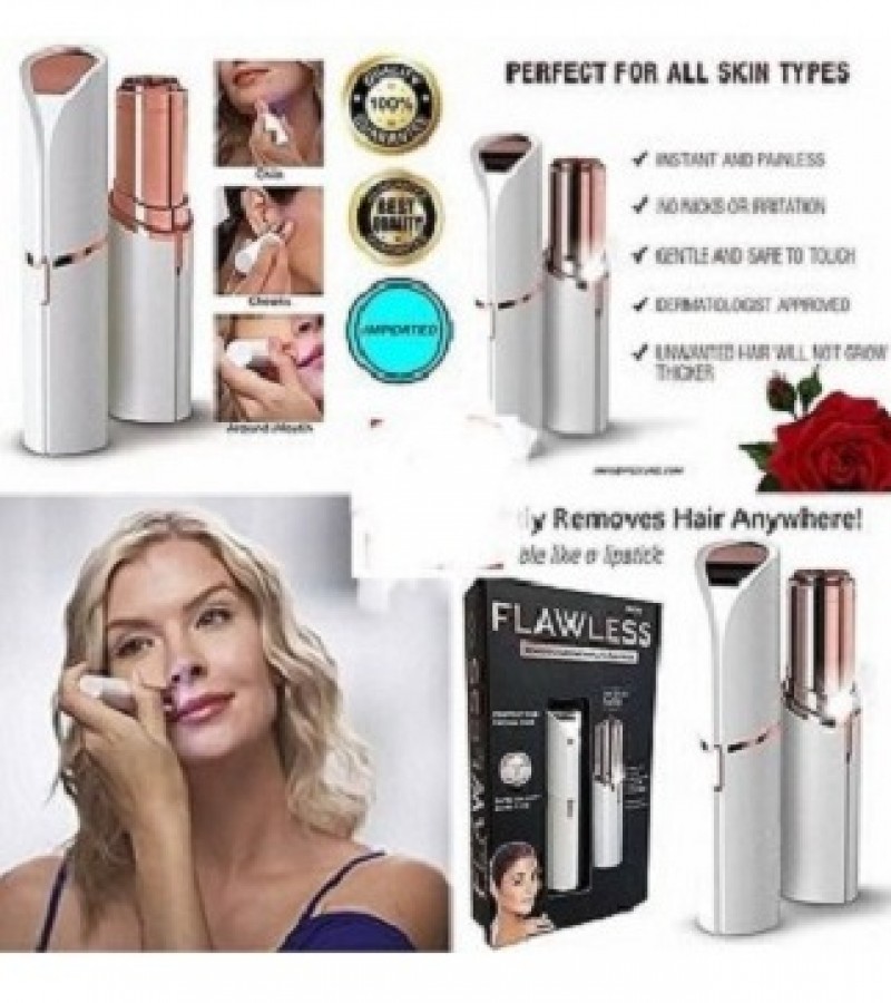 Flawless Women's Painless Face Hair Remover Machine for Upper Lip, Chin- Battery Charging