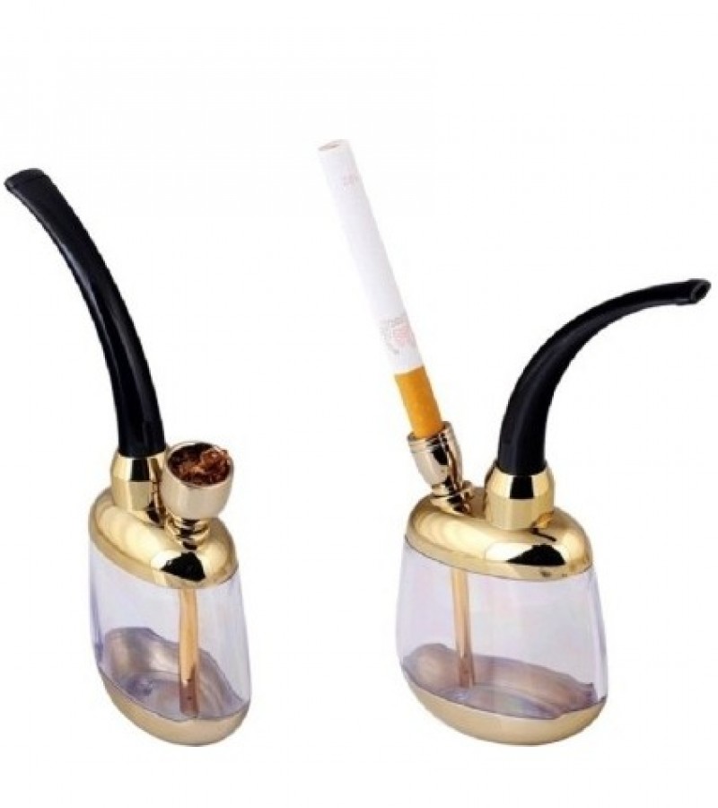 Water Hookah Smoking Pipe - Golden