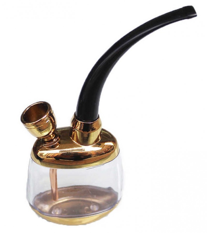 Water Hookah Smoking Pipe - Golden