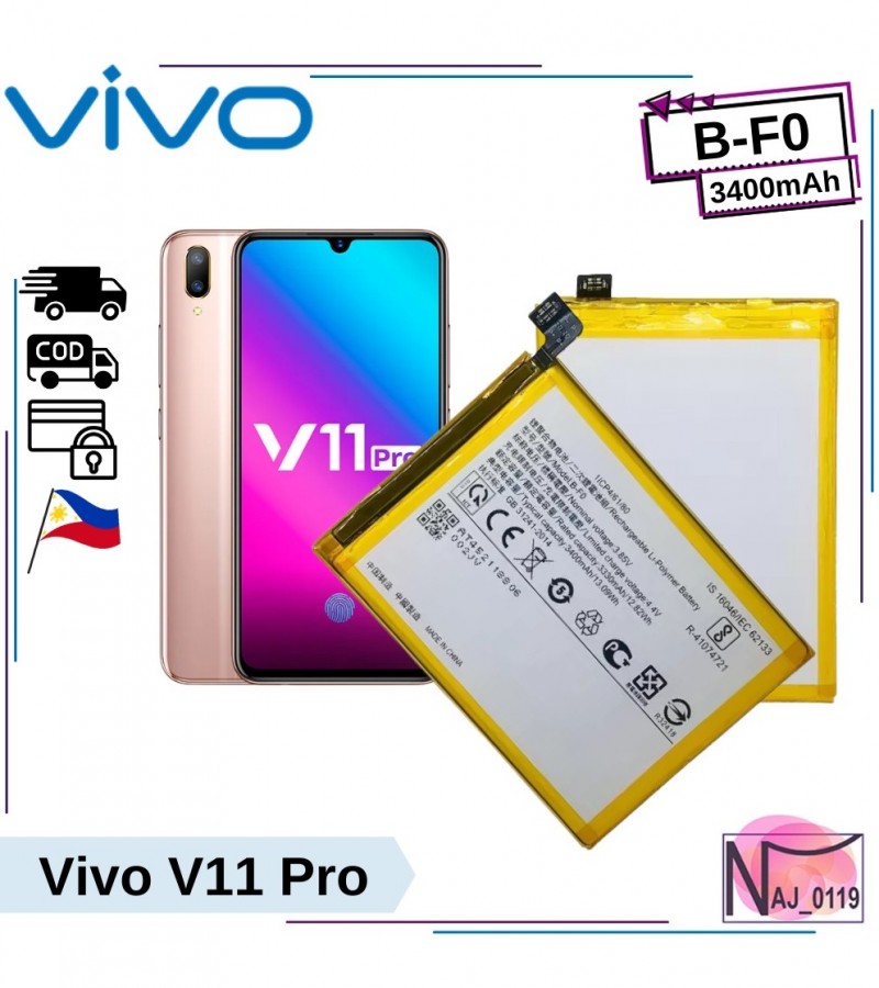 Vivo V11 / V11 Pro Battery Replacement B-FO Battery with 3400mAh Capacity _ Silver