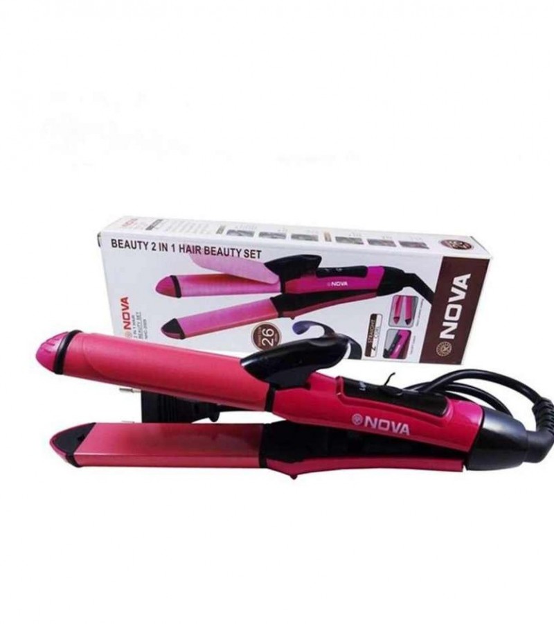 2 In 1 Hair Straighter & Curier